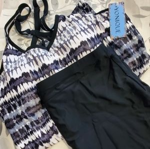 NWT Yonique Tankini XXL
